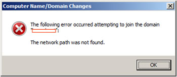 the network path was not found